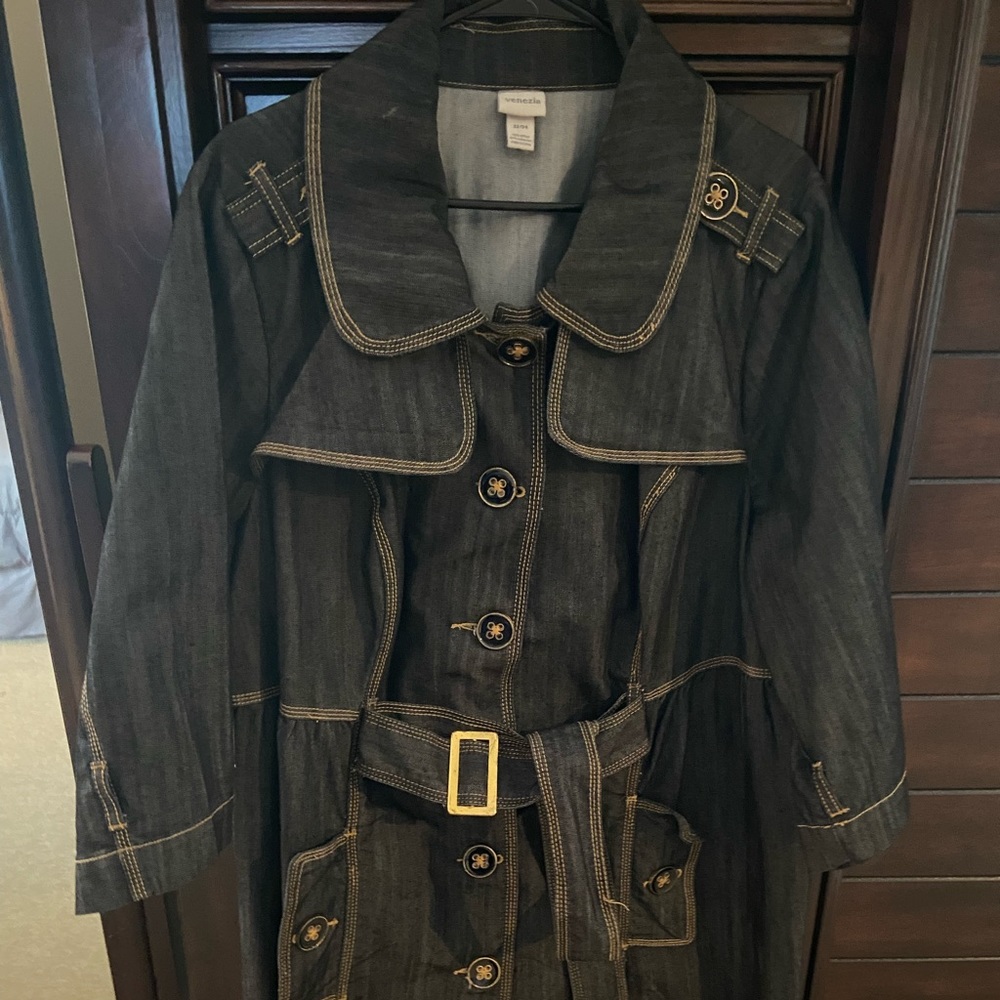 Lane Bryant Denim trenchcoat